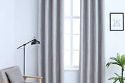 Blackout Curtains with Metal Rings 2 pcs Grey 140x175 cm