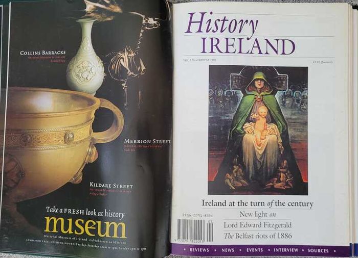 History Ireland Magazine 12 Issues 1999 to 2001 with Official Binder