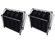 main image for ad Laundry Sorters with Bags 2 pcs Black and Grey