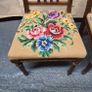 Pair of Vintage Wooden Dining Chairs with Tapestry Upholstery Image 3