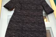 Wool-Mix Black &amp; Grey Hobbs Shift Dress Size 14
