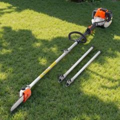 Gas Pole Saw, 33CC 2 Stroke Gas Powered Pole Saws with 20.3 cm Cutting Bar, Cordless Tree Trimmer with 850ml Fuel Tank, 2 to 3.5 m Extendable
