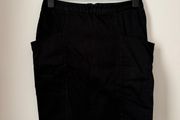 GLAMOROUS Black Skirt With Side Pockets Size 14!