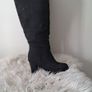 Over knee suedette boots Image 2