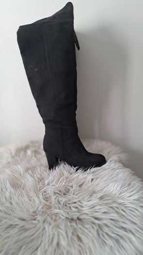 Over knee suedette boots