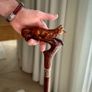 Unique Handmade Walking Stick, Fox Handle, Never Used Image 8