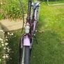 Girls  24" Bicycle/Ken Black Purple with stand and back carrier Image 8