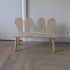 Toddler/Kids Bunny Bench - Pine Wood