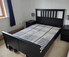 IKEA Hemnes Black-Brown Double Bed Frame
