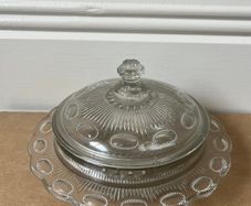 Glass Butter Dish With Lid