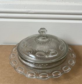 Glass Butter Dish With Lid