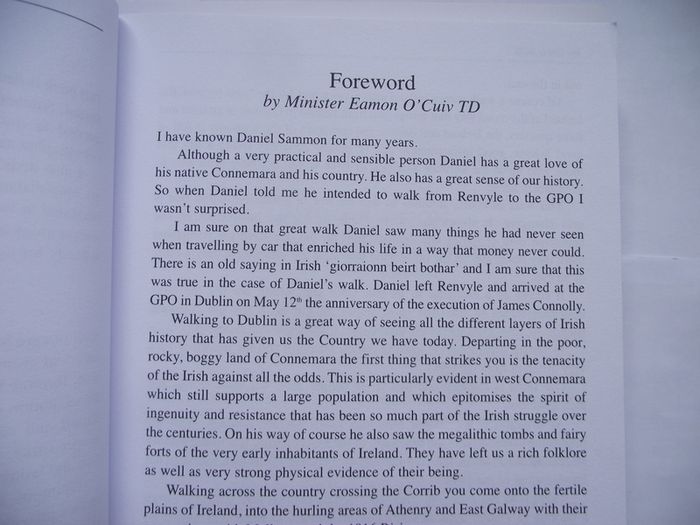 'My Great Walk: Across Ireland' by Daniel Sammon with author's autograph