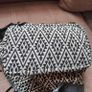 Fringe Tote Bag Purse Black and White, Large Image 9