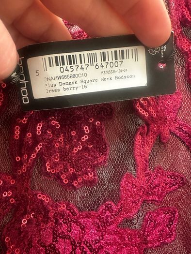 Brand new with tags Boohoo sparkly red mini dress