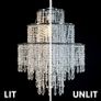 NEW SALE | 3-Tier Clear Chandelier Light Shade | Lamp Shade for Pendant Light Ceiling Light Shade Acrylic Crystal Chandelier Easy Fit Lampshades for Ceiling Lights Image 4