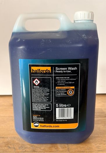 Halfords Ready To Use Screenwash 5L