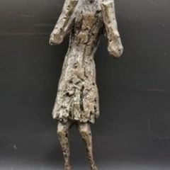 The Scream Sculpture  (38cm) - Bronze, Marble