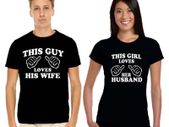 Loving Husband and Wife funny Couple T-Shirt valentines day gift present
