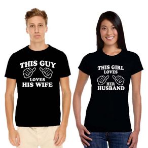 Loving Husband and Wife funny Couple T-Shirt valentines day gift present