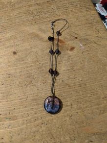 handcrafted Murano glass pendant necklace.