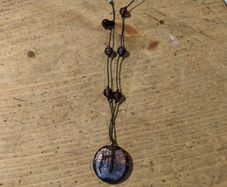 handcrafted Murano glass pendant necklace.