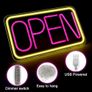 Neon Open Signs, 16.5x 9 Ultra Bright Open Sign, Neon Open Sign with ON/OFF Switch, Electric Light Up Sign for Shop, Stores, Salons, Parties, Window, Restaurant (Pink&Yellow) Image 4