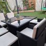 9 Piece Rattan Black Cube Dining Set Image 3