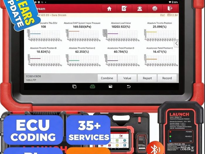 Launch CRP919X BT Bidirectional Diagnostic Scanner with DBScar VII VCI Support CAN FD DoIP, ECU Coding, VAG Guided