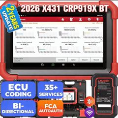 Launch CRP919X BT Bidirectional Diagnostic Scanner with DBScar VII VCI Support CAN FD DoIP, ECU Coding, VAG Guided