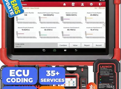 Launch CRP919X BT Bidirectional Diagnostic Scanner with DBScar VII VCI Support CAN FD DoIP, ECU Coding, VAG Guided