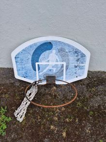 Wall mounted basketball hoop