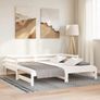 Pull-out Day Bed without Mattress White 2x 90x200 cm Image 2