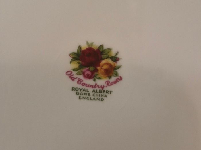 Old country roses soup cups and stands