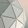 Large White Metal Tangent Pendant Light (New in Box, Free Shipping) Image 4