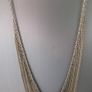 Vintage Disco Era 925 Sterling Silver Bib Necklace 27,4g  L-18" Image 4