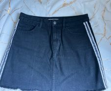 Denim mini skirt, (black, grey) size 8