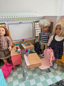 Our Generation School set with three dolls