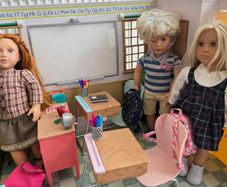 Our Generation School set with three dolls