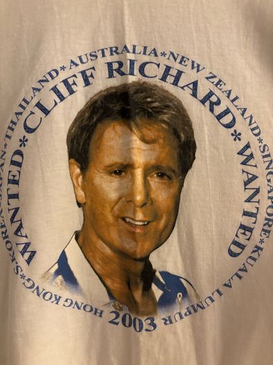 Vintage Cliff Richard 2003 Tour T-Shirt XL