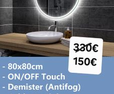 LED Mirror Antifog Demister 80cm