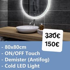 LED Mirror Antifog Demister 80cm