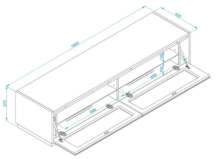Alphason Horizon Reversible Tv Stand 1600 | Adho1600