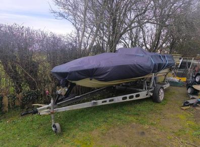 speed boat , galvanized trailer (project)