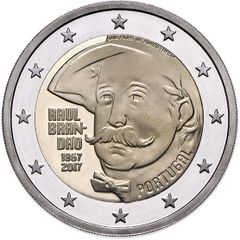 Portugal 2 Euro Commemorative Coin 2017 - Raul Brandao. Uncirculated.