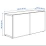 White Ikea Besta Cabinet with High Gloss Doors Image 9