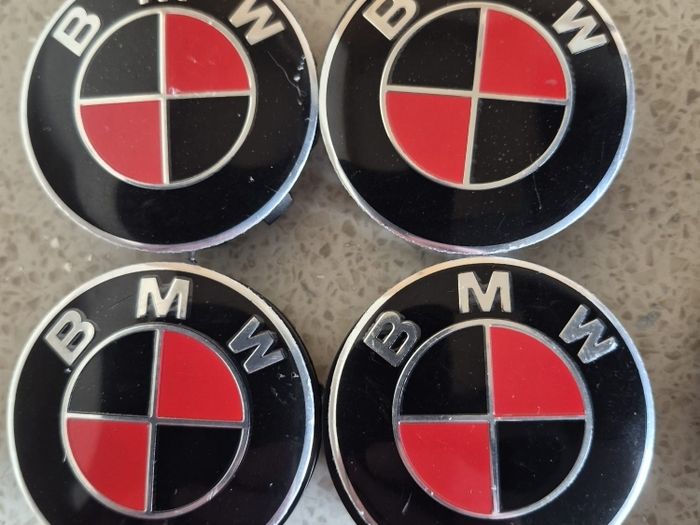 BMW Centre Caps (Red/black) FREE POST