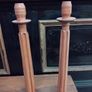 Large Wooden Candle Sticks Image 2
