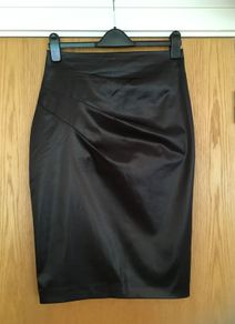 RI Satin Pencil Skirt 12  with Booty Panel