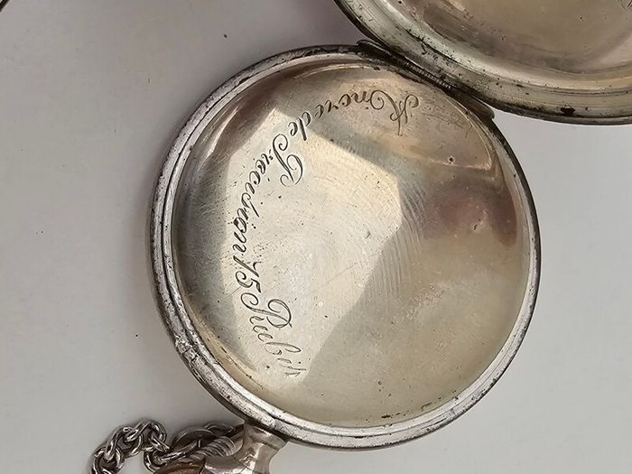 Antique Early 1900s Silver Pocket Watch Swiss made