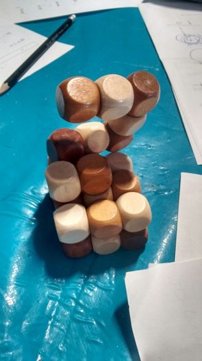 Mental maths dice wooden Abacus puzzle game